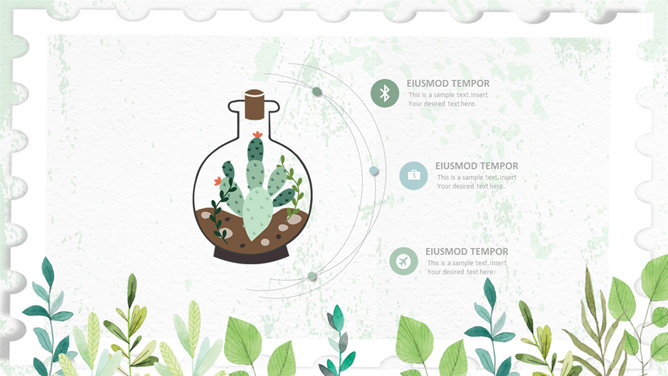 清新淡雅水彩植物PPT模板_第14页PPT效果图