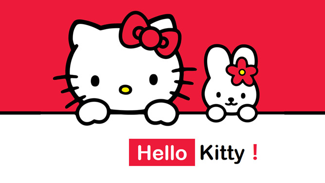 hello Kitty可爱kitty猫PPT模板_第0页PPT效果图