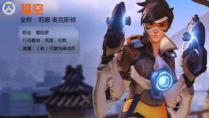 《守望先锋》英雄介绍PPT作品_第1页PPT效果图