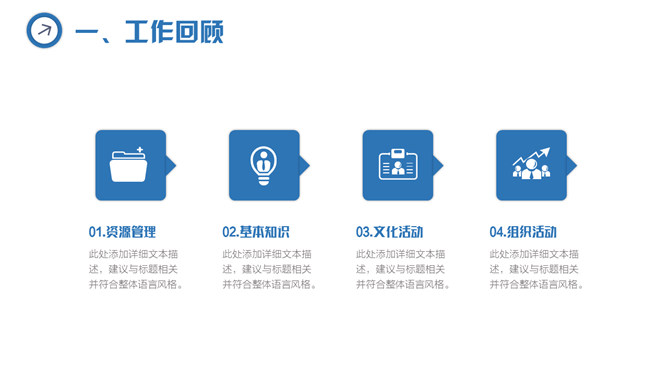 简约三角风述职报告PPT模板_第4页PPT效果图