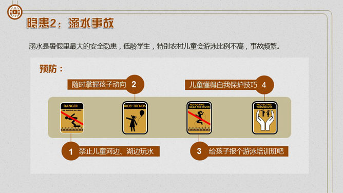 暑期儿童安全大盘点PPT作品_第7页PPT效果图