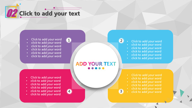 炫彩低面多边形通用PPT模板_第9页PPT效果图