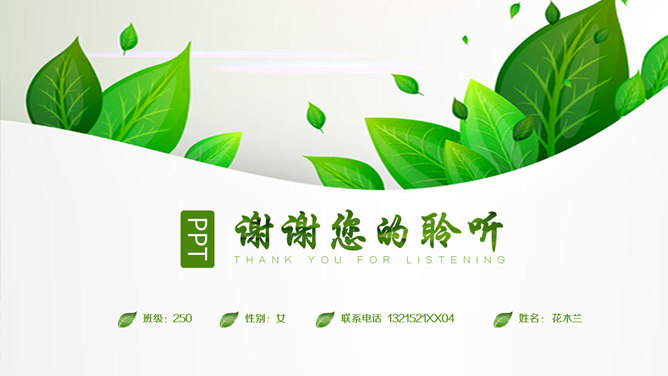 绿色职业生涯规划PPT模板_第11页PPT效果图