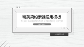 精美简约素雅通用PPT模板
