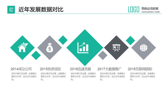 实用年度工作总结计划PPT模板_第9页PPT效果图