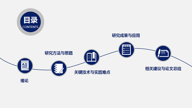 简约实用开题报告PPT模板_第1页PPT效果图