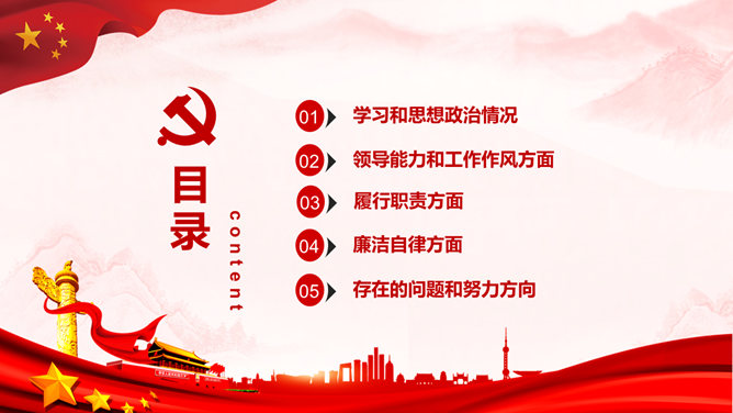 述职述廉述责报告PPT模板_第1页PPT效果图