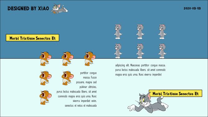 Tom and Jerry猫和老鼠PPT模板_第2页PPT效果图