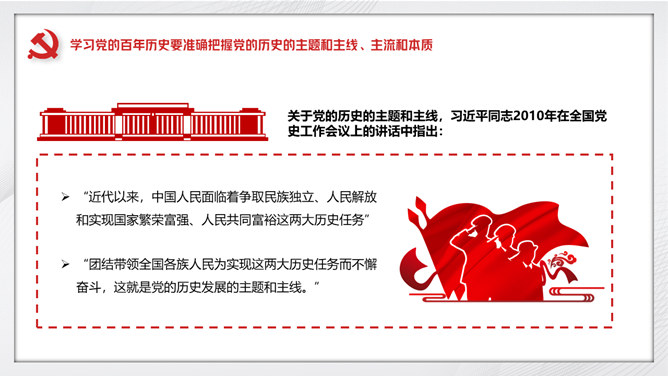 建党百年党史学习要点PPT模板_第7页PPT效果图