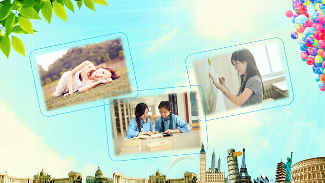 同学聚会怀旧电子相册PPT模板_第12页PPT效果图