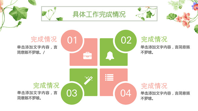 唯美小清新竞聘述职PPT模板_第4页PPT效果图