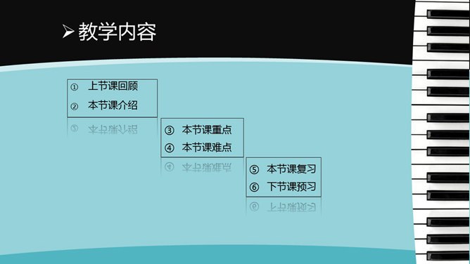 钢琴教育教学课件PPT模板_第2页PPT效果图