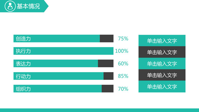 简约扁平化个人简历PPT模板_第4页PPT效果图