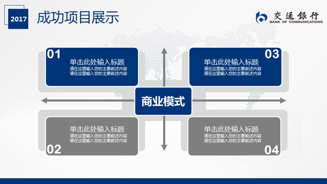 交通银行工作总结汇报PPT模板_第14页PPT效果图