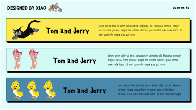 Tom and Jerry猫和老鼠PPT模板_第1页PPT效果图