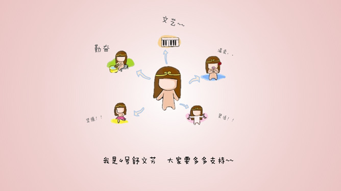 创意可爱女生自我介绍PPT模板_第0页PPT效果图