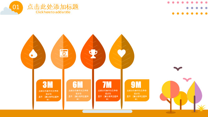 扁平化矢量可爱卡通PPT模板_第15页PPT效果图