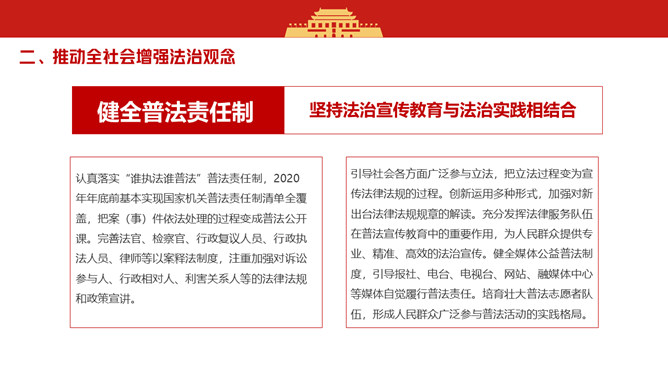 法治社会建设实施纲要PPT模板_第9页PPT效果图