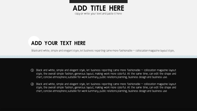 大方极简黑灰PPT模板下载_第7页PPT效果图