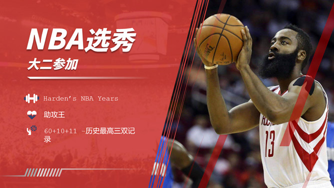 NBA篮球明星介绍PPT模板_第4页PPT效果图