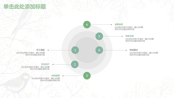 清新文艺范小鸟PPT模板_第6页PPT效果图