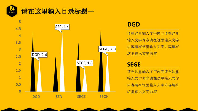 简洁黑黄配色多用途PPT模板_第3页PPT效果图