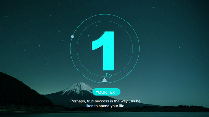 极简星空背景IOS风PPT模板_第2页PPT效果图