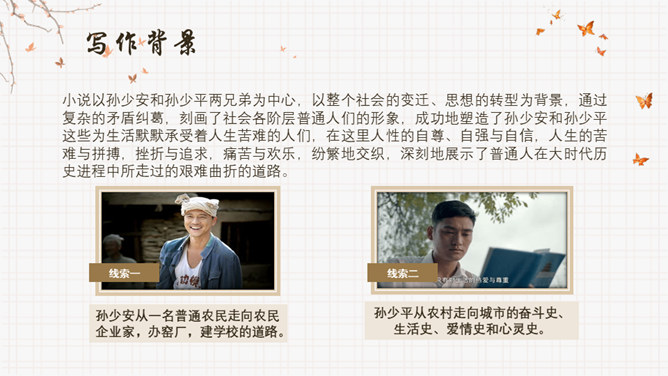 《平凡的世界》读书分享PPT模板_第9页PPT效果图