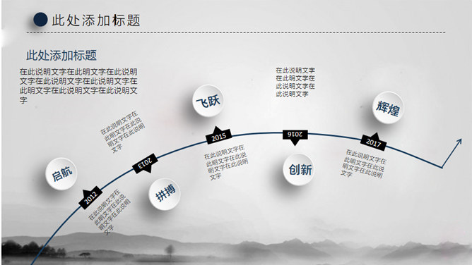 水墨晕染工作汇报PPT模板_第5页PPT效果图