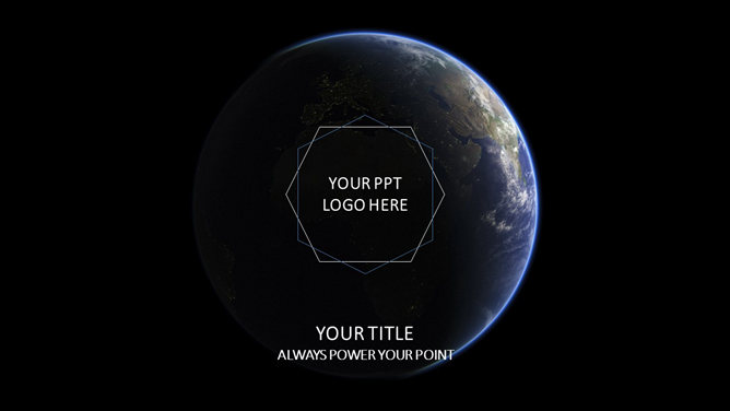 太空中的地球幻灯片模板_第0页PPT效果图