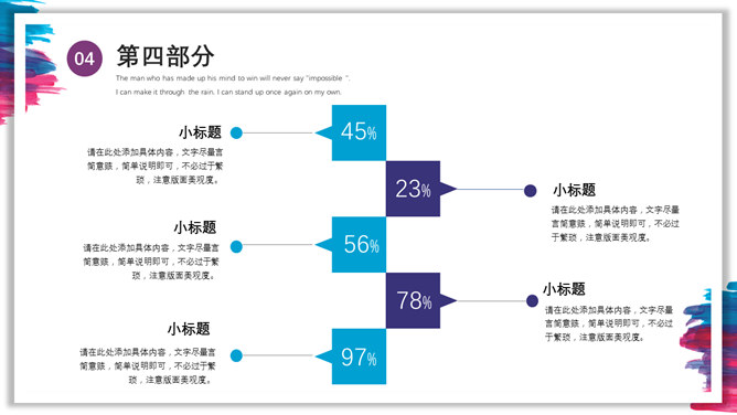 彩色水彩墨迹通用PPT模板_第14页PPT效果图