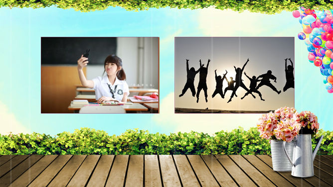 同学聚会怀旧电子相册PPT模板_第11页PPT效果图