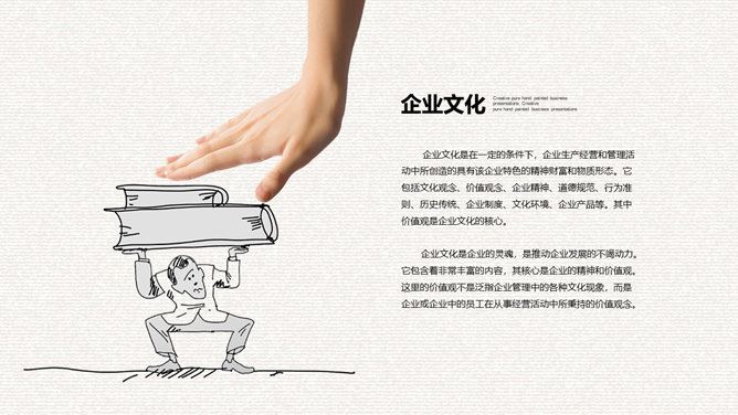 创意手绘手势公司介绍PPT模板_第6页PPT效果图
