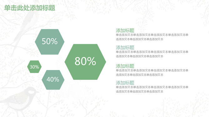 清新文艺范小鸟PPT模板_第11页PPT效果图
