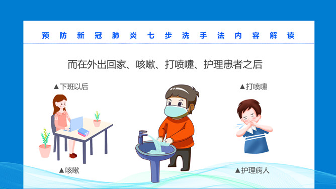 七步洗手法步骤PPT模板_第5页PPT效果图