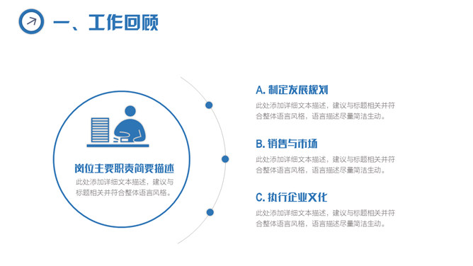 简约三角风述职报告PPT模板_第5页PPT效果图