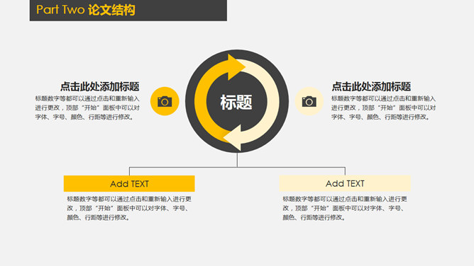 简约黑黄配色论文答辩PPT模板_第7页PPT效果图