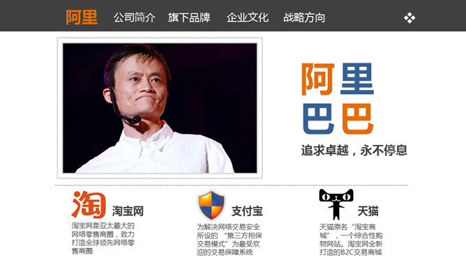 阿里巴巴公司介绍PPT_第0页PPT效果图