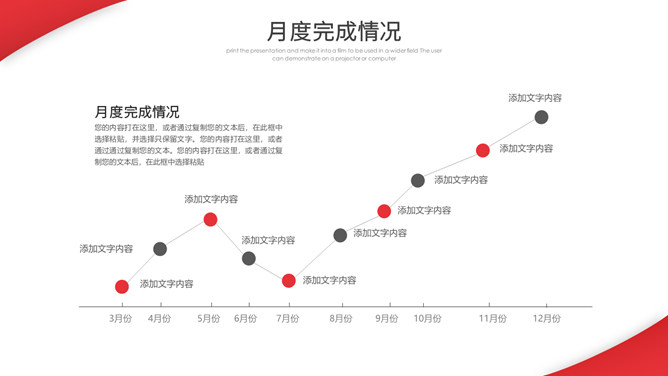 简洁大气红色年终总结计划PPT模板_第11页PPT效果图