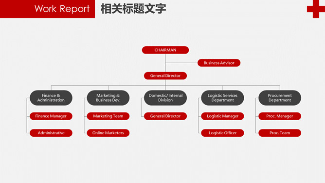 红十字医疗医院工作汇报PPT模板_第7页PPT效果图