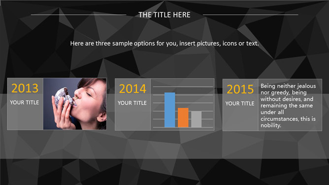 黑色低多边形背景通用PPT模板_第9页PPT效果图