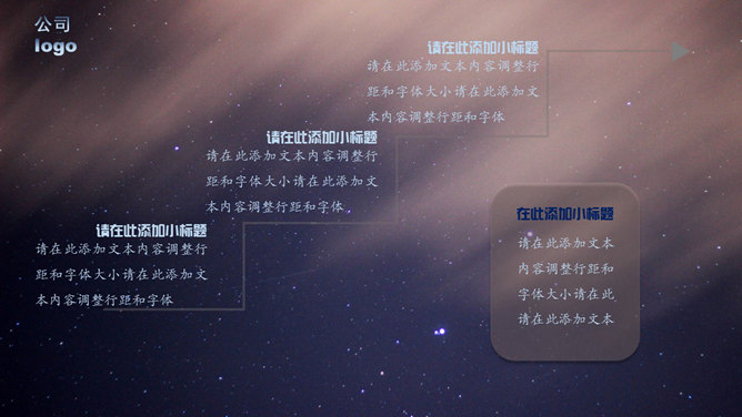 星空风工作总结汇报PPT模板_第5页PPT效果图