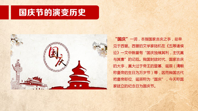 欢度国庆喜庆国庆节PPT模板_第3页PPT效果图