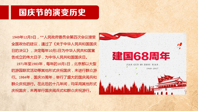 欢度国庆喜庆国庆节PPT模板_第4页PPT效果图