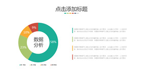 环形占比数据分析PPT饼图