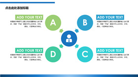 要点分解扩散罗列PPT模板