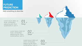 创意冰山递进关系PPT图形