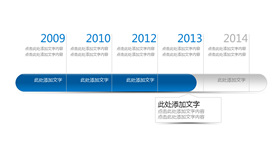 年份历程时间轴PPT图表