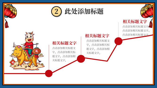 国潮风牛气冲天牛年春节PPT模板_第9页PPT效果图