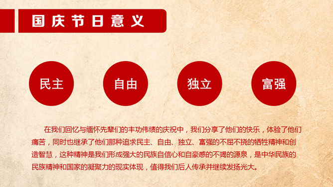 欢度国庆喜庆国庆节PPT模板_第10页PPT效果图